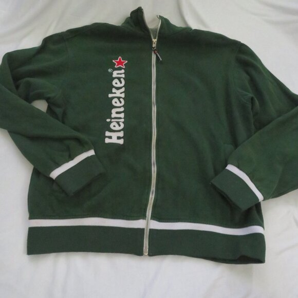 Heinekem Green Sweatshirt  Size Large  USED - Picture 3 of 5